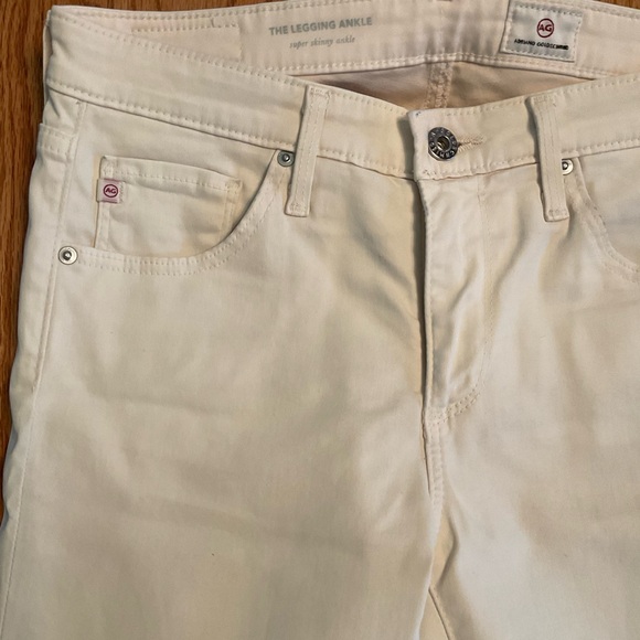 AG Adriano Goldschmied Jeans Beige 5-Pocket Skinny Fit w/ Stretch Sz 26R x 27.5” - Picture 3 of 15
